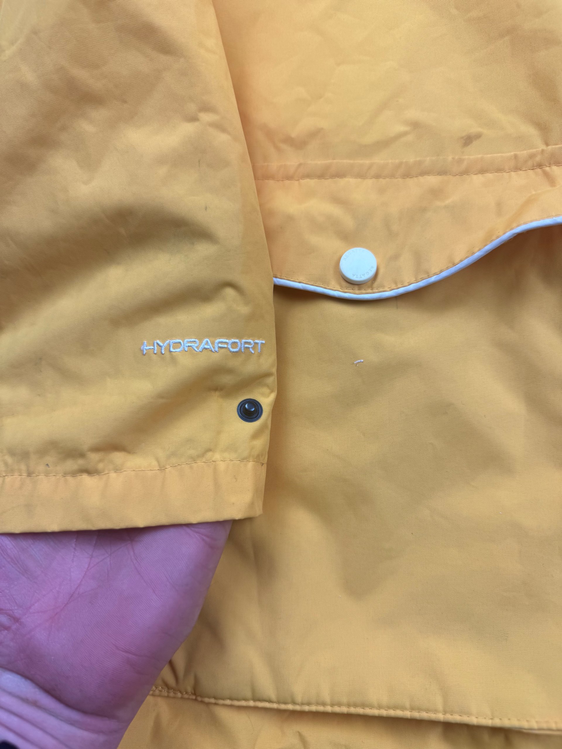 Regatta Yellow Hooded Rain Jacket Women’s UK 20 Striped Lined image 6