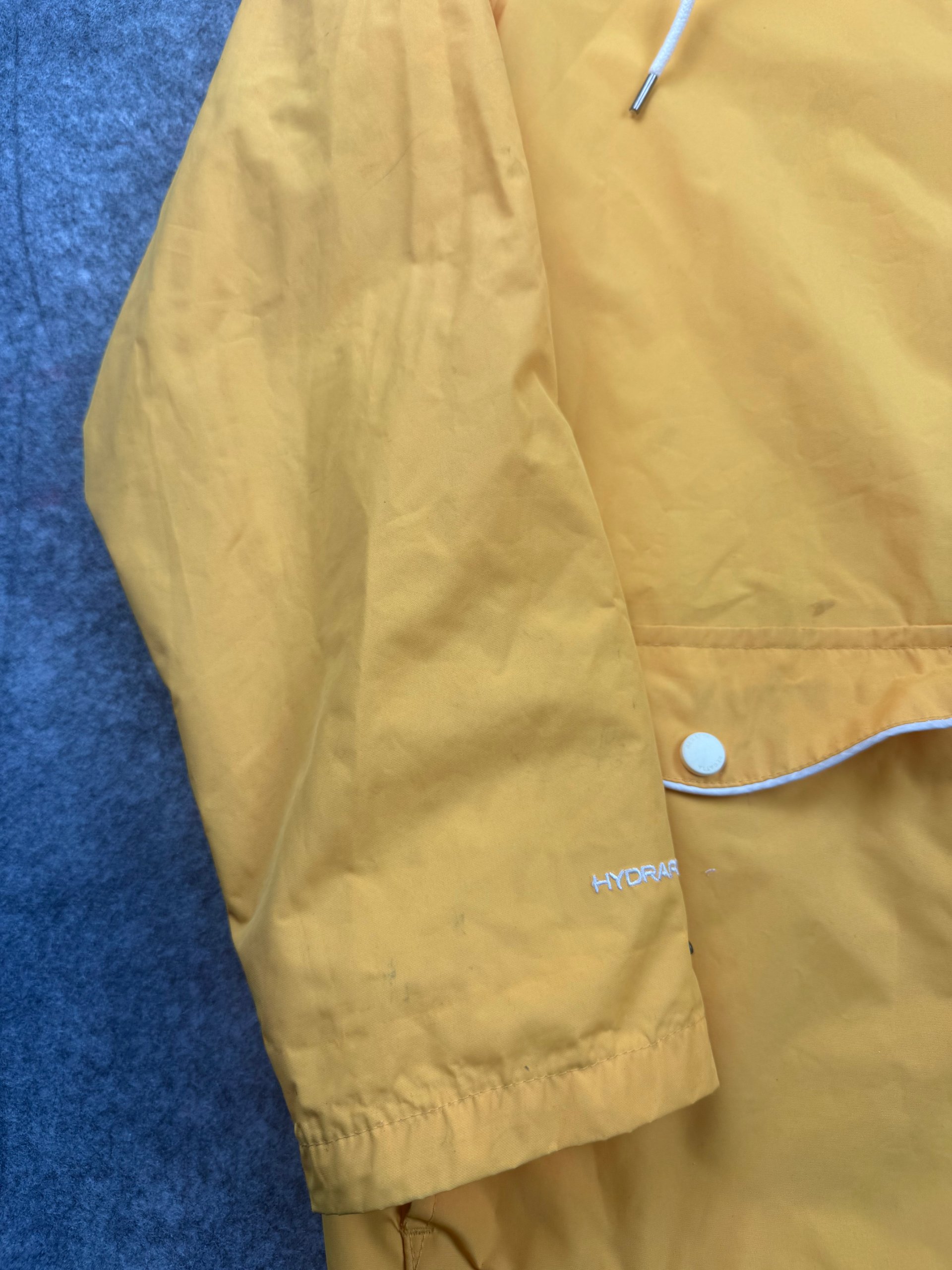 Regatta Yellow Hooded Rain Jacket Women’s UK 20 Striped Lined image 7