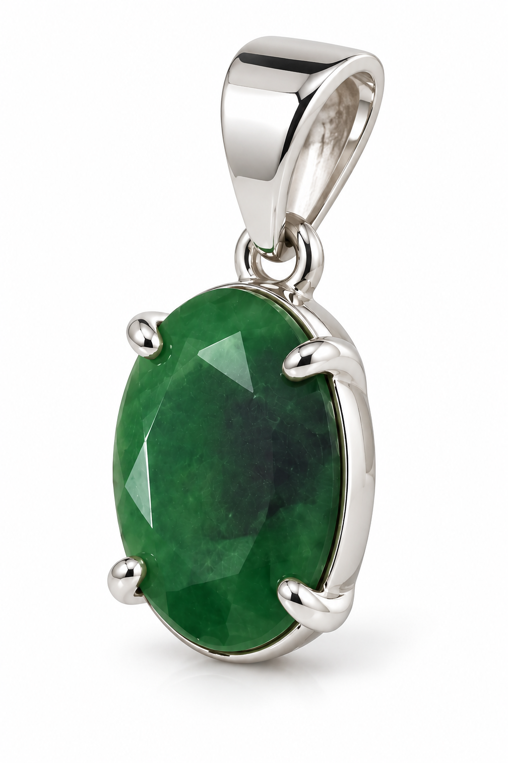 Green Jade Oval Pendant small size image 2