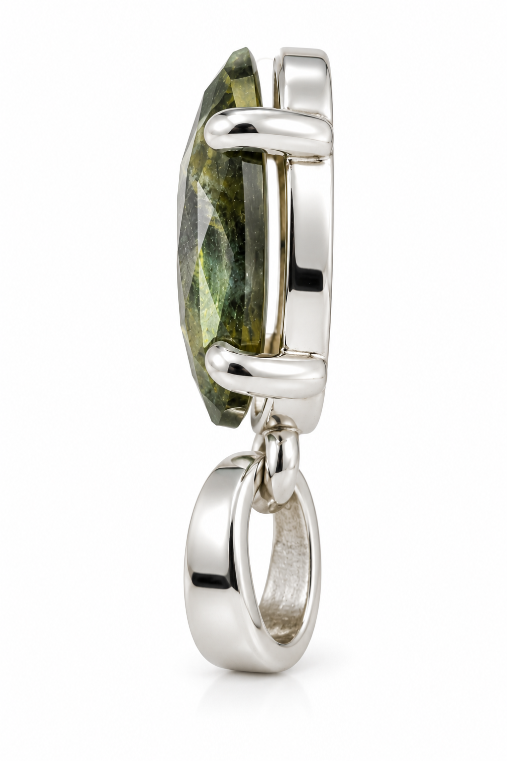 Unbranded Green Labradorite Pendant Oval Faceted small size image 2