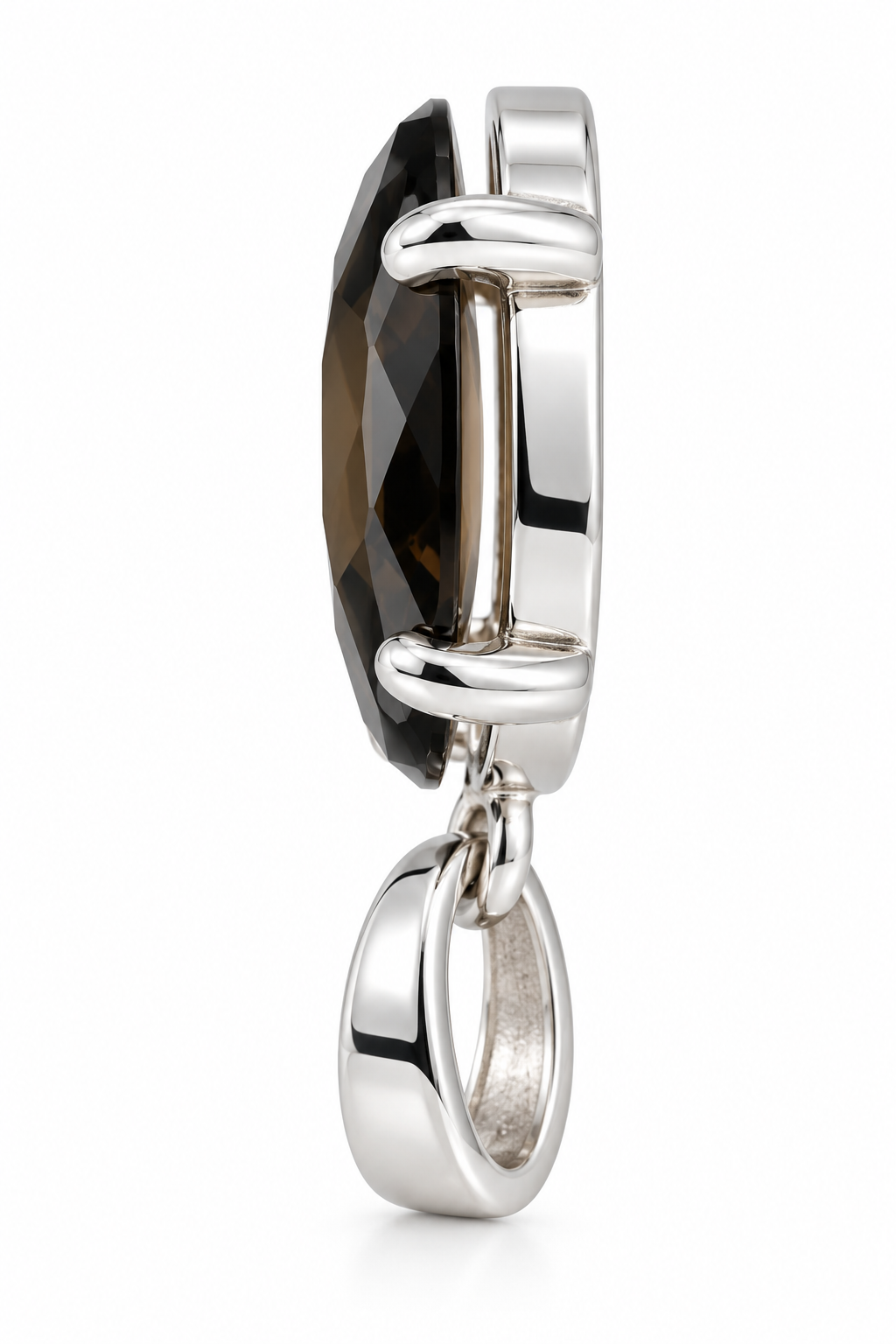 Oval Smoky Quartz Pendant Charm small size image 3