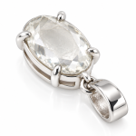White Topaz & Sterling Pendant smalll size