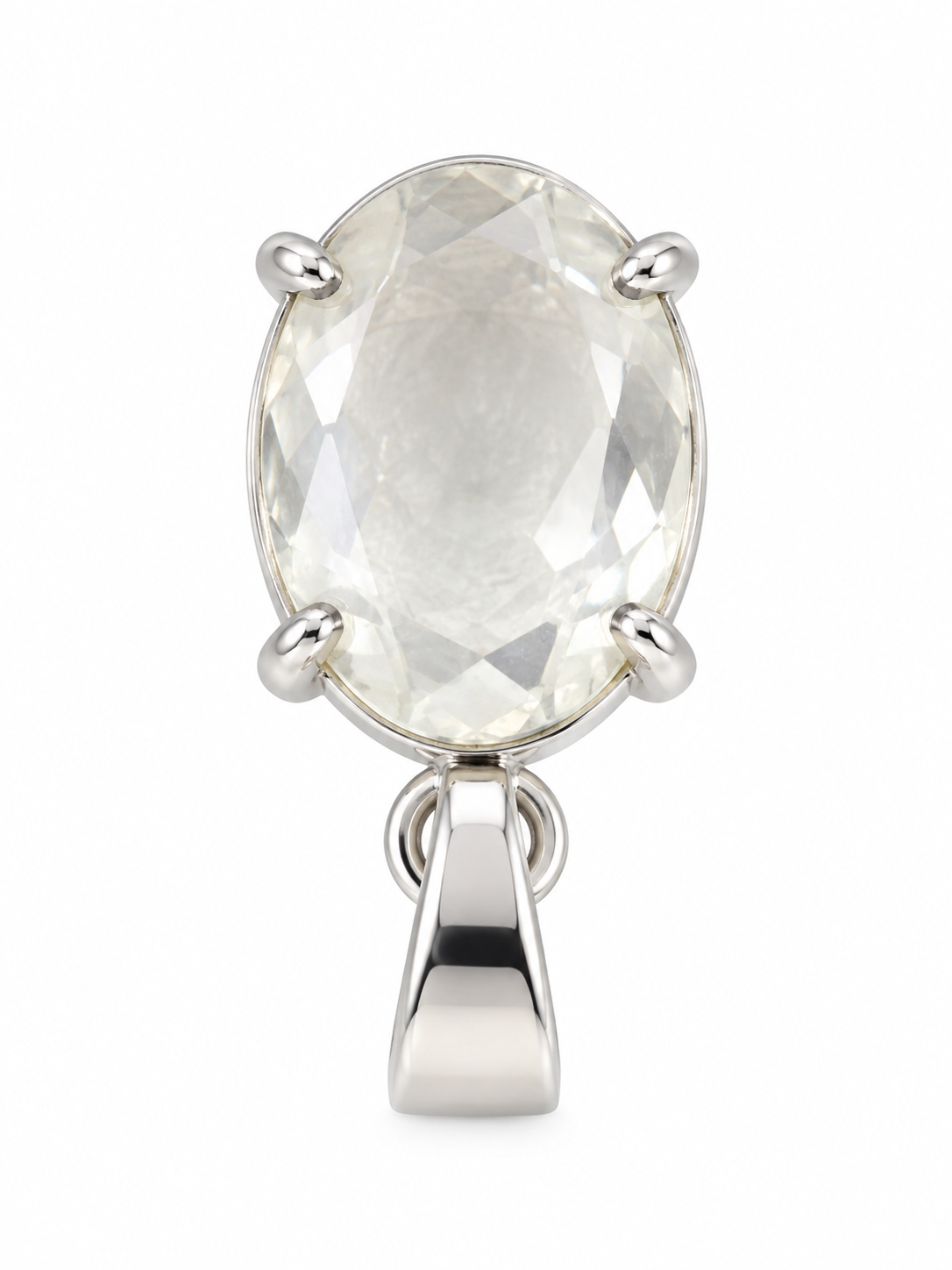 White Topaz & Sterling Pendant smalll size image 2