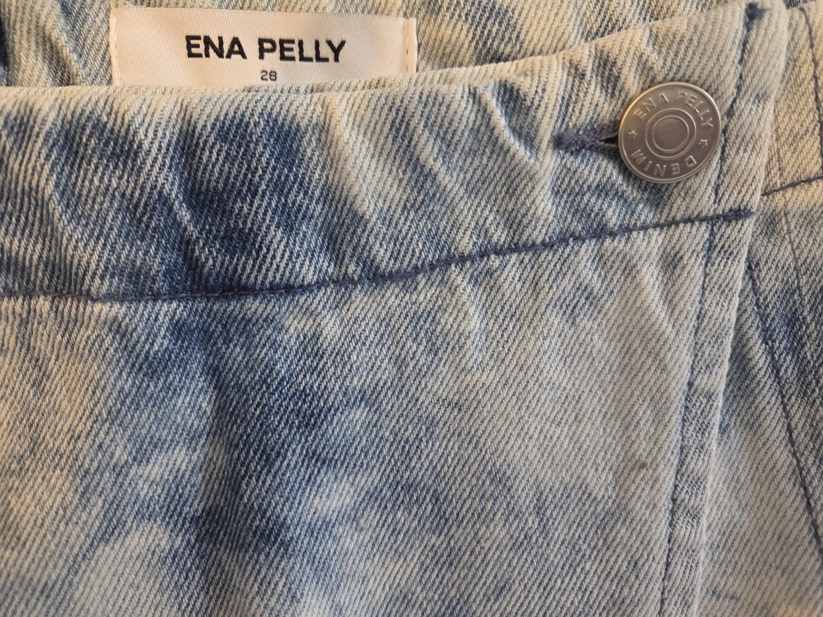 Ena Pelly Light Blue Wash Denim Mini Skirt 28/AU 10 image 4