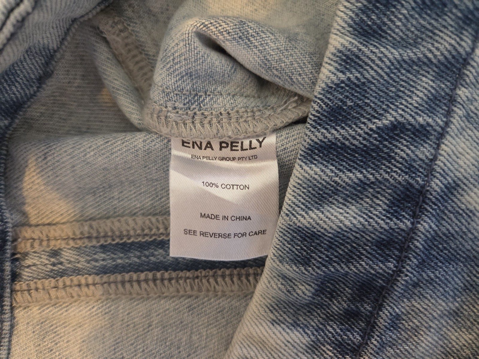 Ena Pelly Light Blue Wash Denim Mini Skirt 28/AU 10 image 7