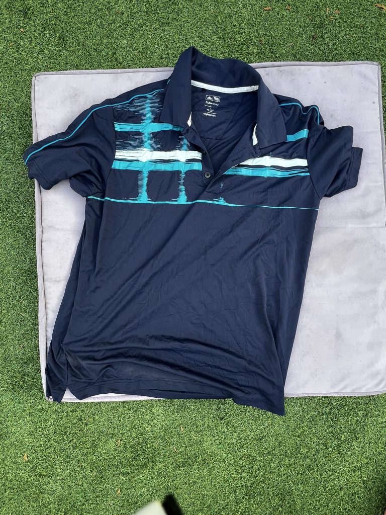 Adidas Navy Blue Climacool Polo Shirt Large