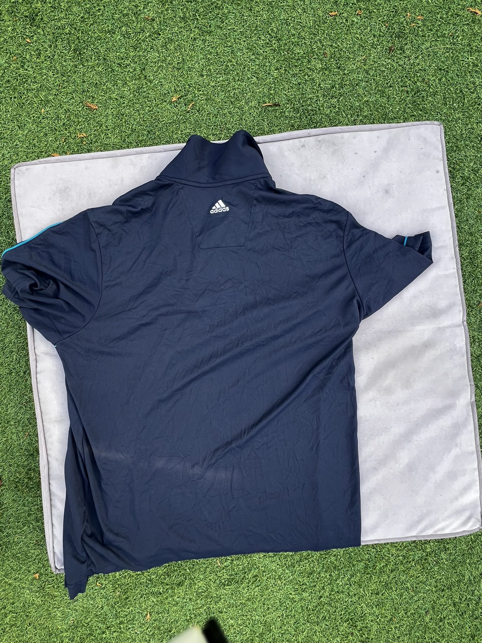 Adidas Navy Blue Climacool Polo Shirt Large image 2