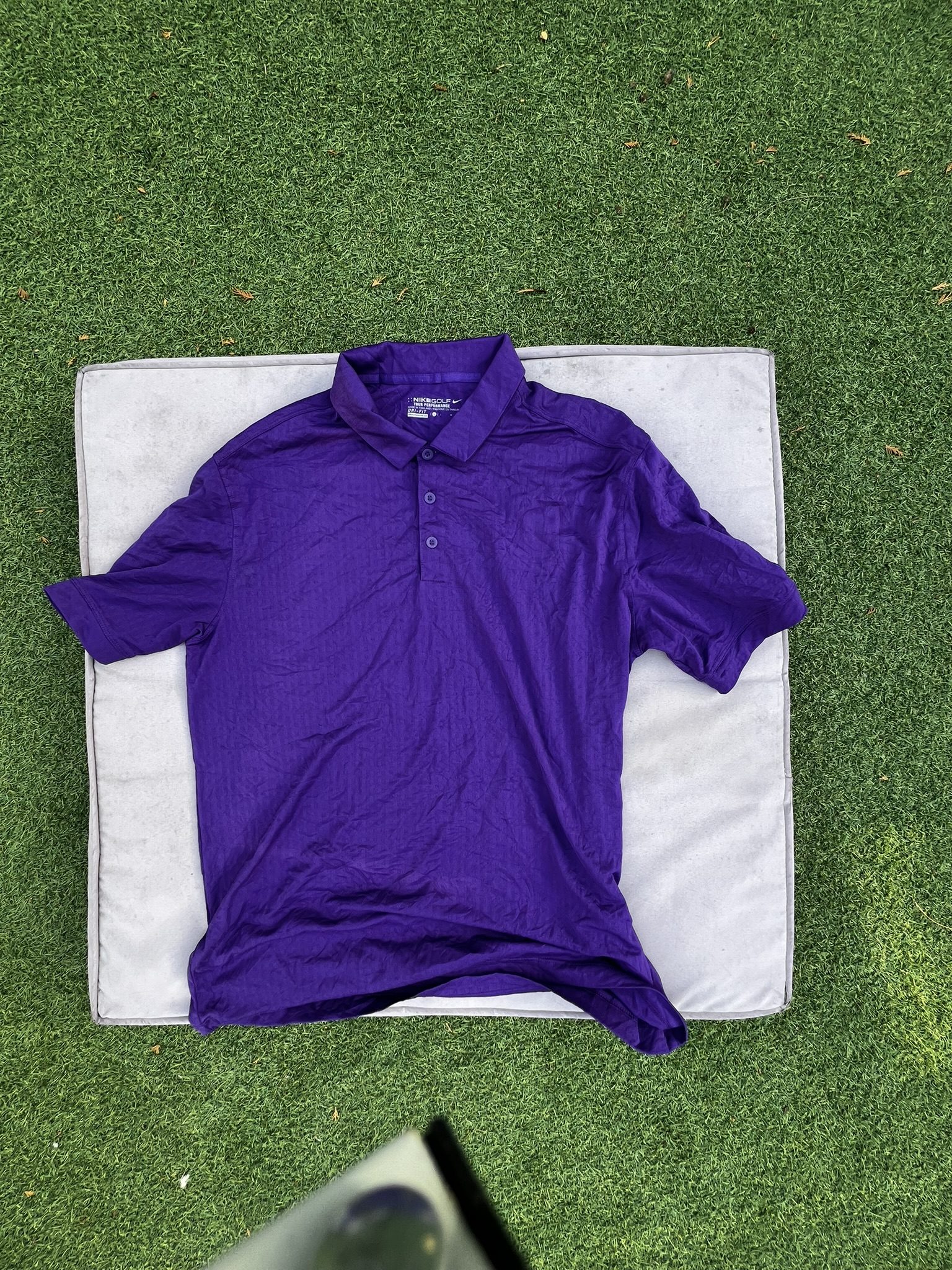 Nike Purple Golf Tour Performance Dri-FIT Polo Large