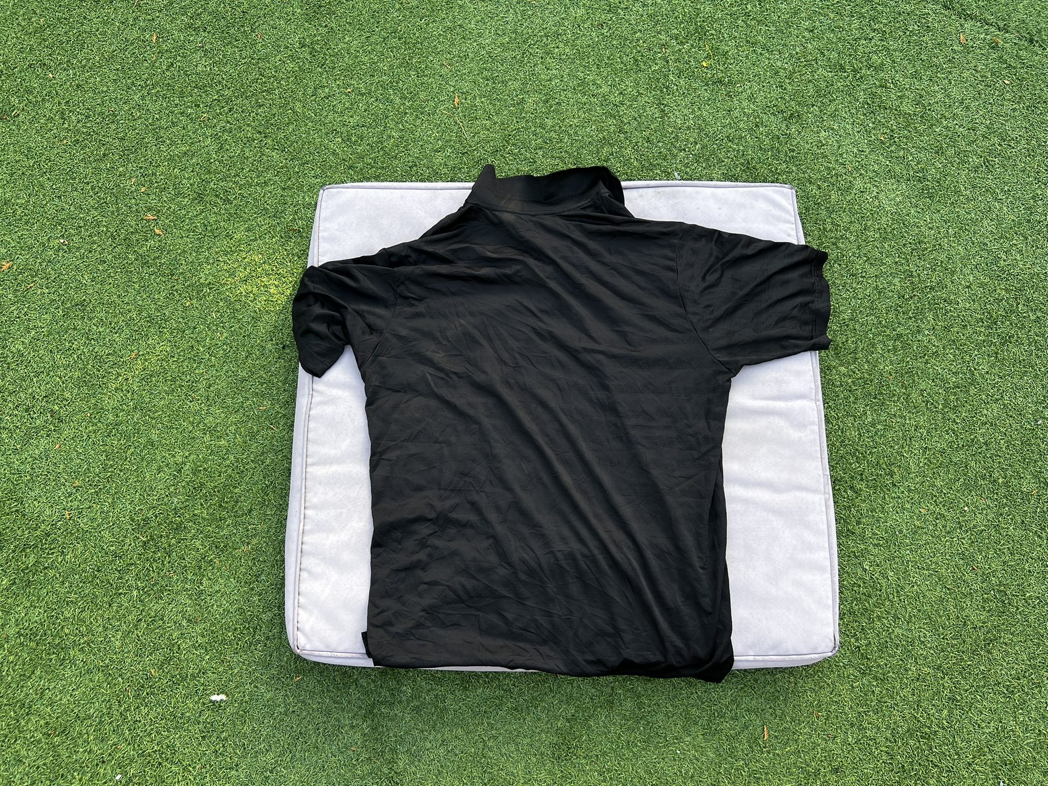Adidas Black Short Sleeve Polo Shirt Large Climalite Mesh image 3