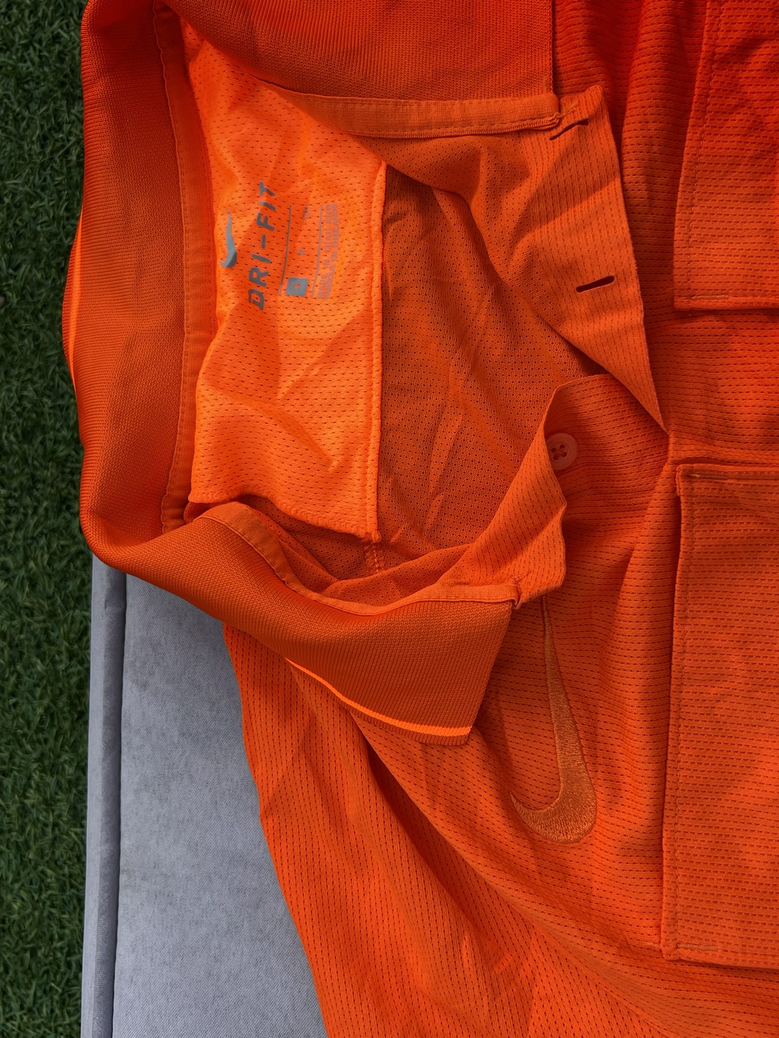 Nike Orange Dri-FIT Polo Shirt Medium image 2
