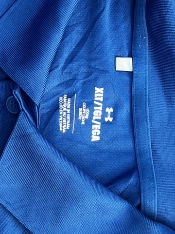 Under Armour Men's Blue HeatGear Polo XXL image 3