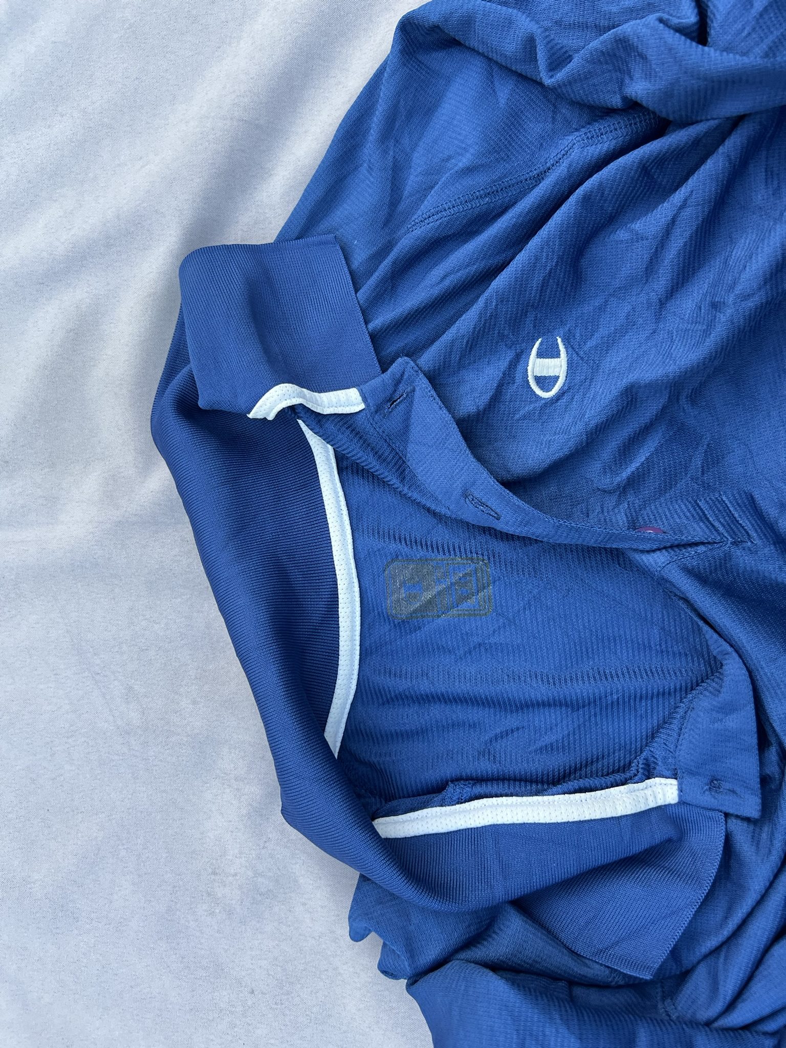 Champion Navy Blue & White Men's Polo Shirt Large image 2