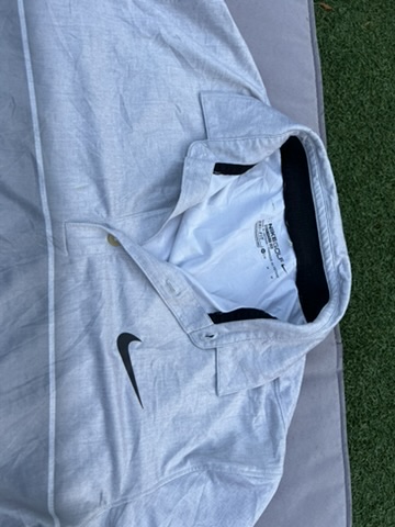 Nike Men's White & Black Golf Polo Shirt Large Dri-FIT Polyester image 2