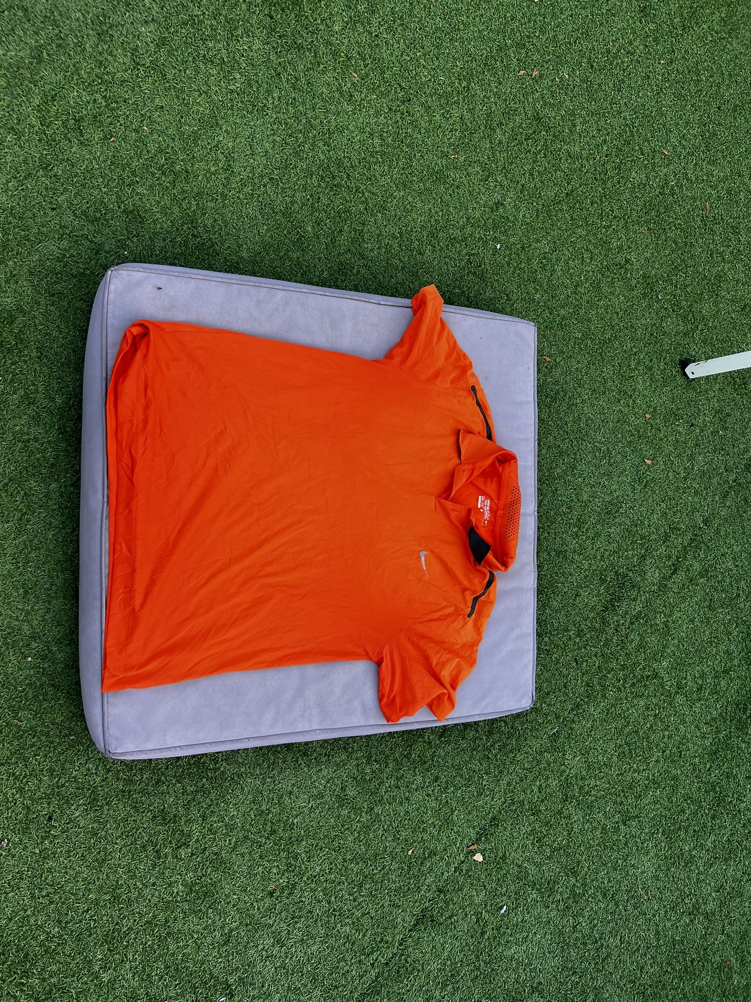 Nike Men's Orange Golf Polo Shirt Large Dri-FIT