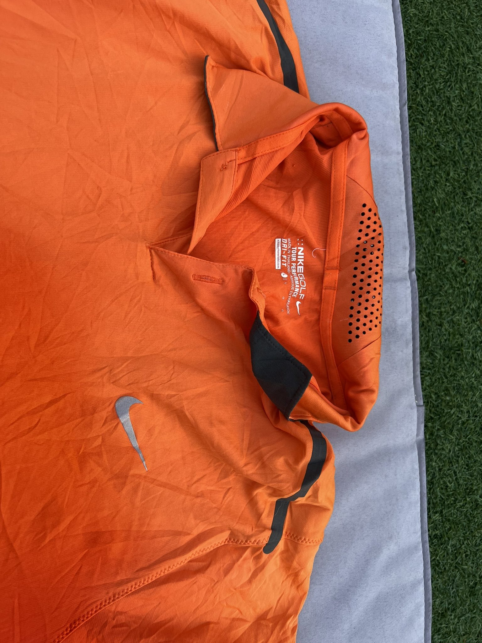 Nike Men's Orange Golf Polo Shirt Large Dri-FIT image 2