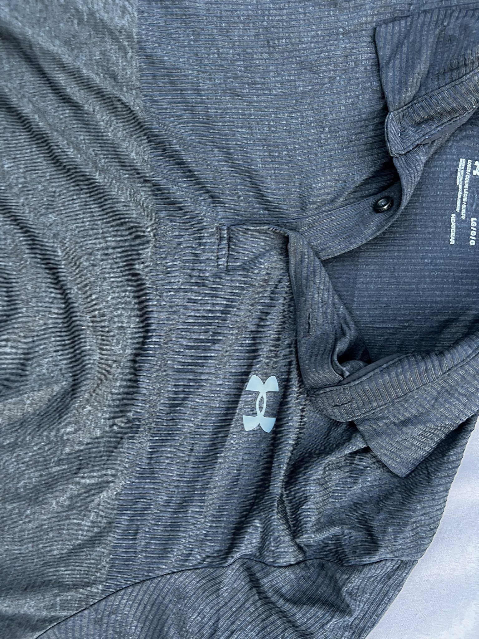 Under Armour Black ColdGear Polo Shirt Large image 2