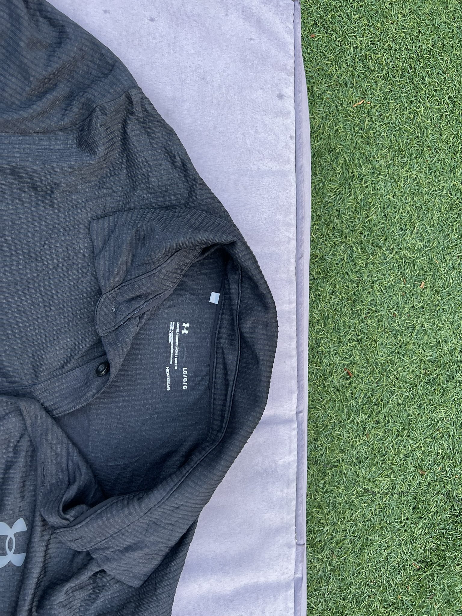 Under Armour Black ColdGear Polo Shirt Large image 3