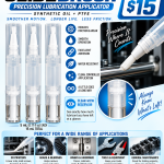 3 Pack 5mL Precision Oil Brush Pens Synthetic Oil w/ PTFE 3D Printer Lubricant
