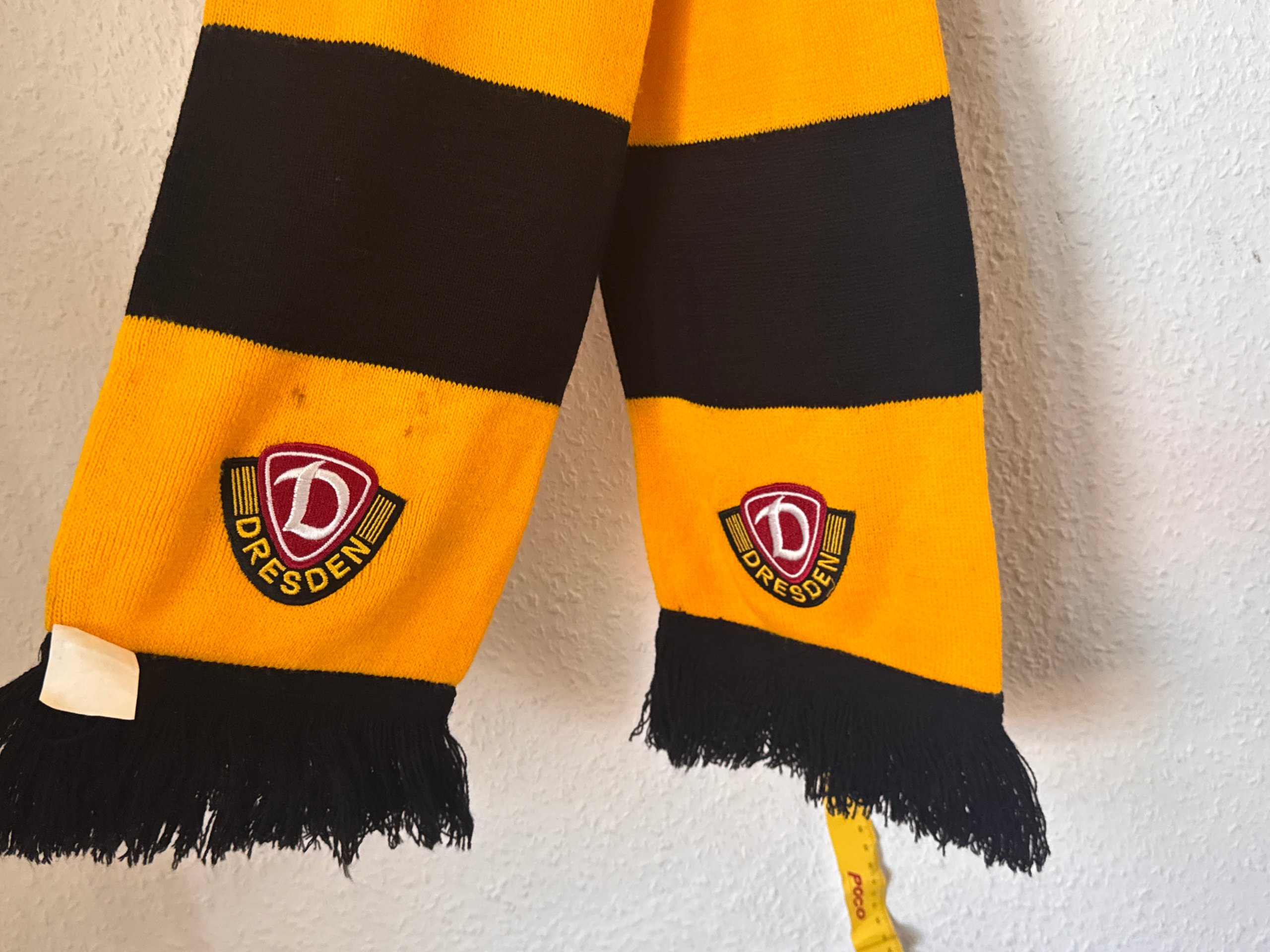 Dresden Yellow & Black Football Scarf One Size image 3