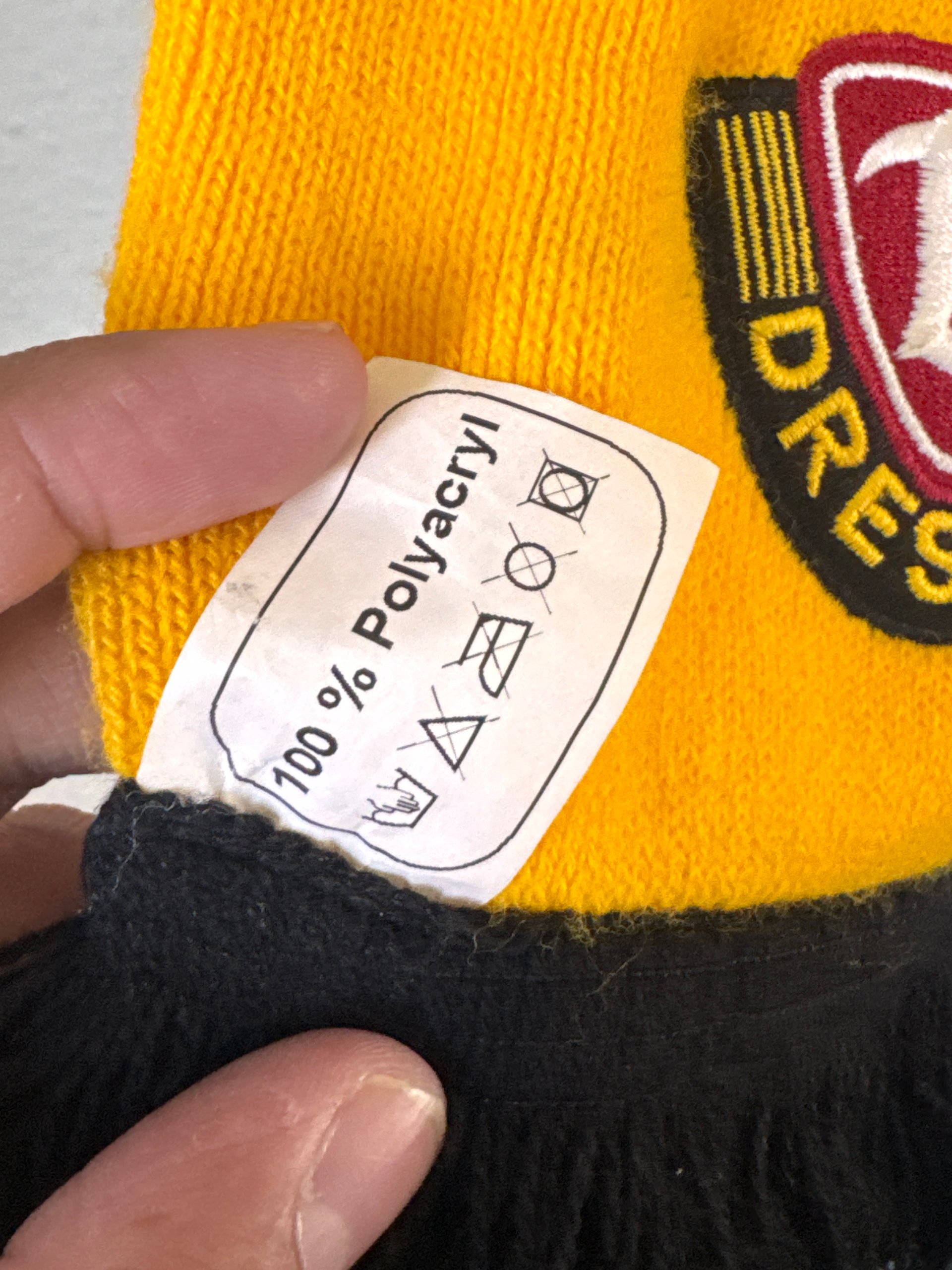 Dresden Yellow & Black Football Scarf One Size image 8