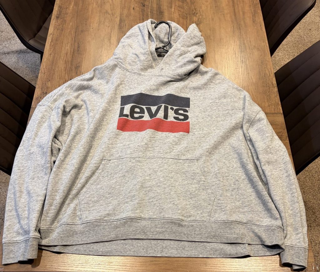 Levi's Grey & Red Logo Hoodie 3X Oversized