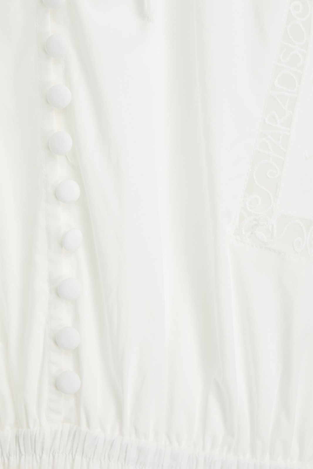 New Maje Ruffled Tiered Lace Cotton Mini Dress White Size L image 8
