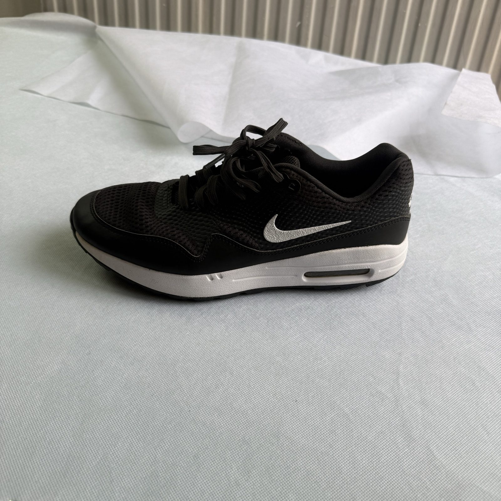 Nike Black & White Air Max UK 7 Lightweight Mesh Trainers image 2