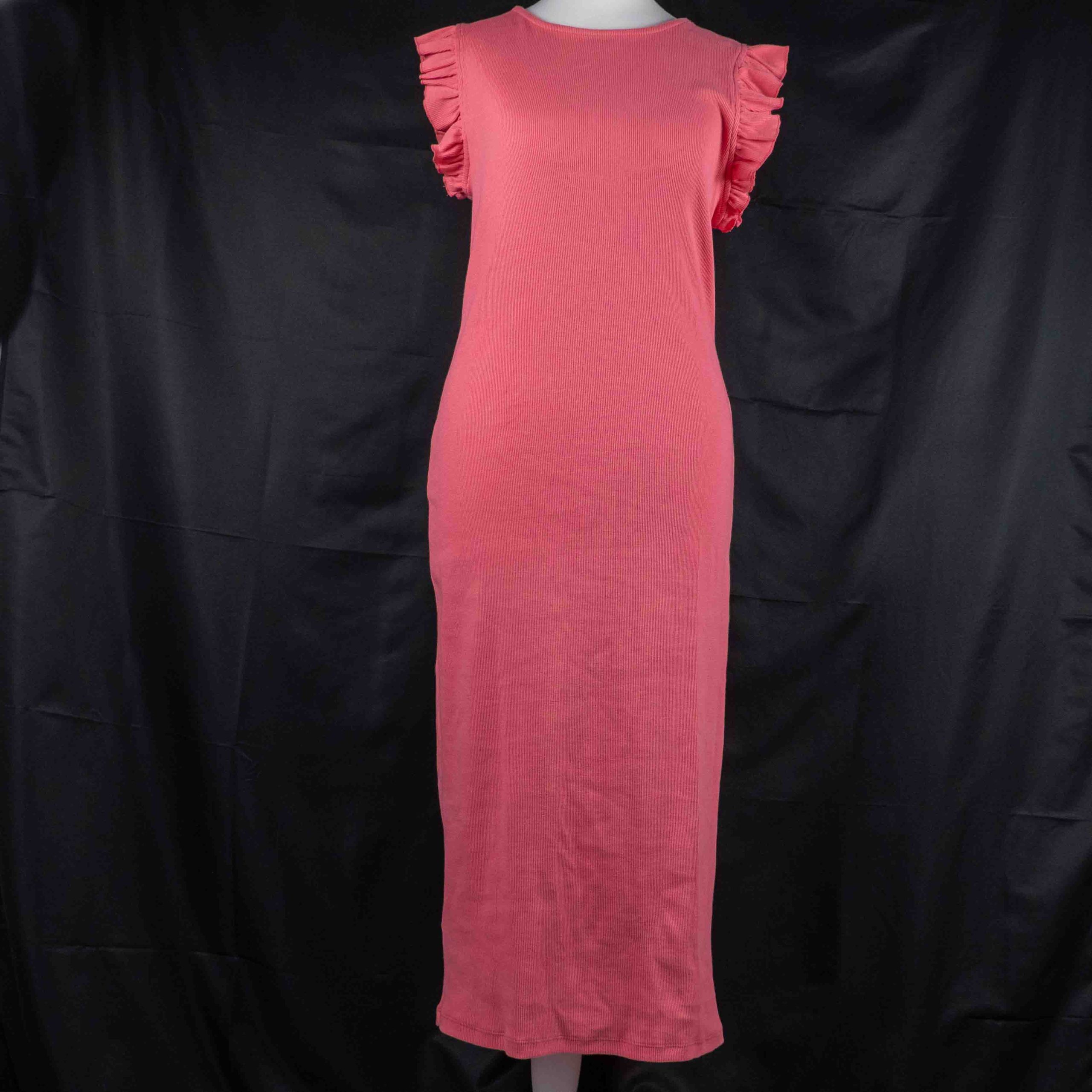 Papaya 14 Pink Dress With Ruffle Sleeve Pre-Owned