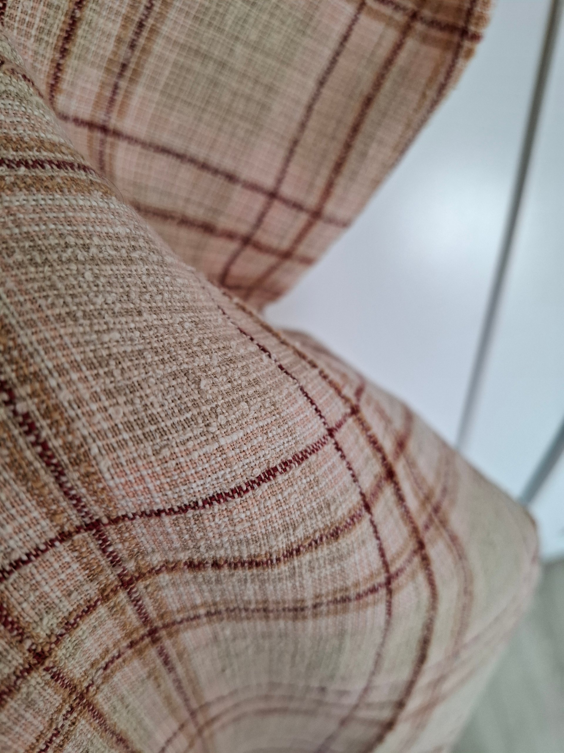 New forte_forte Plaid Linen Blend Trousers Beige Orange Size M image 8
