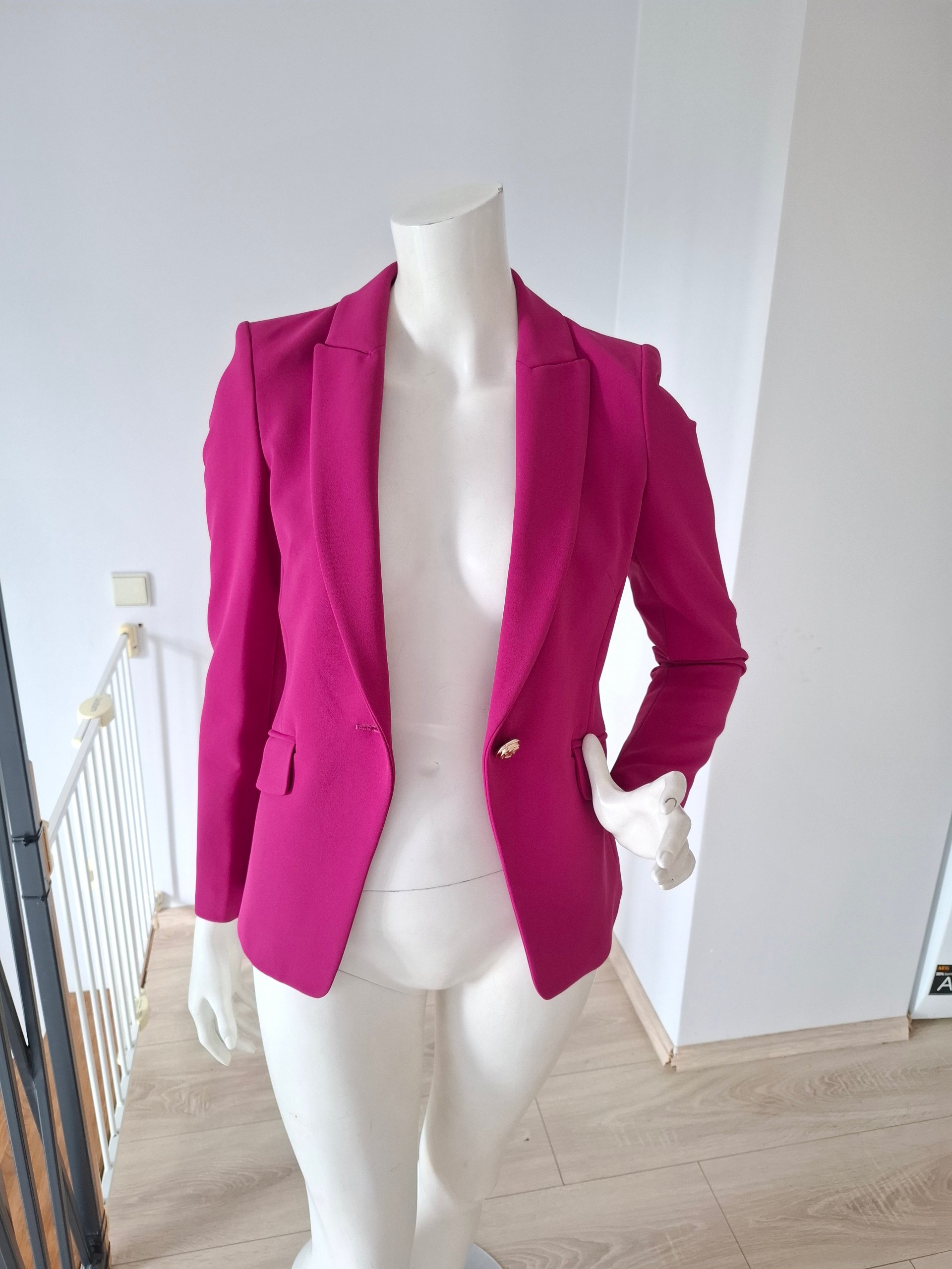 New LIU JO Single-Breasted Blazer Pink Size S image 2