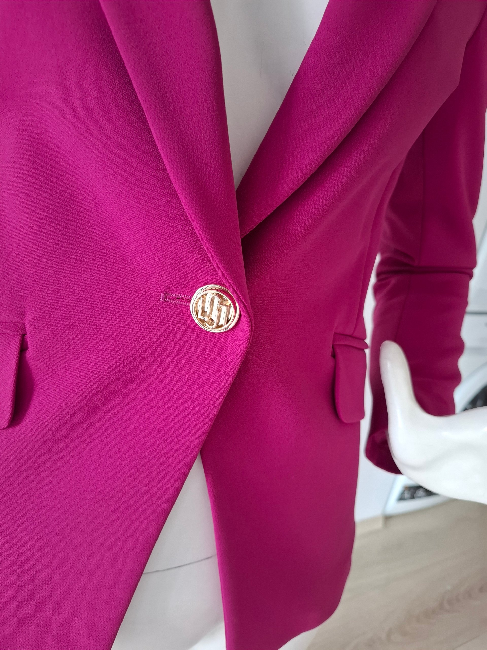 New LIU JO Single-Breasted Blazer Pink Size S image 5