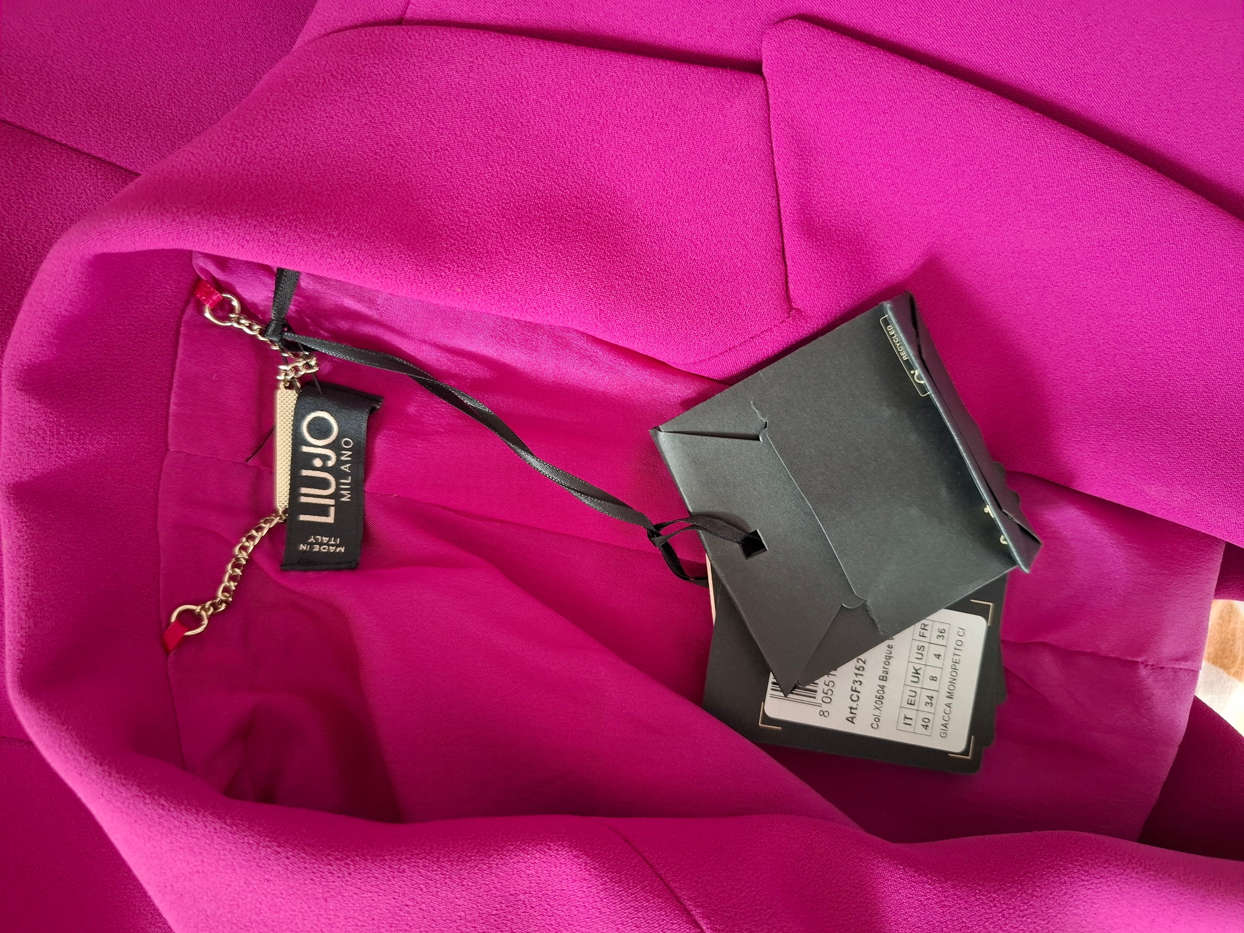 New LIU JO Single-Breasted Blazer Pink Size S image 9