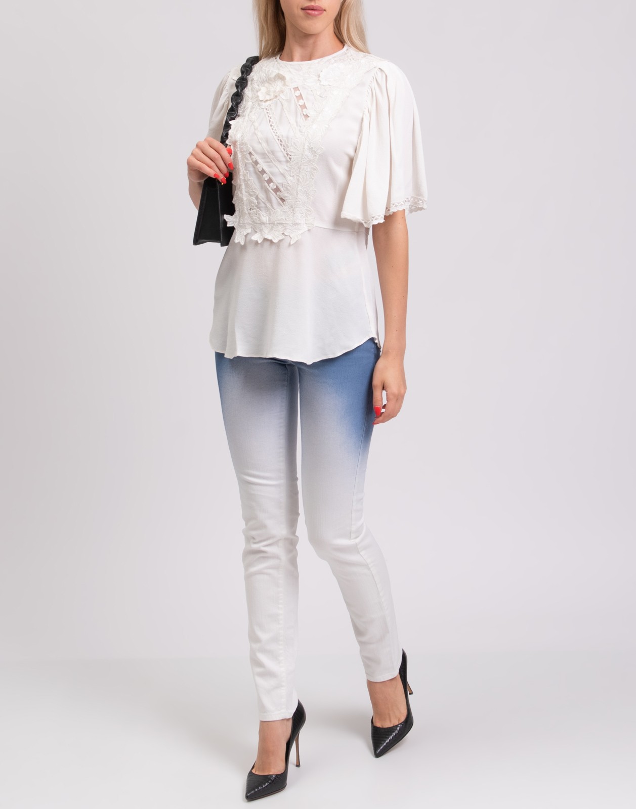 New Isabel Marant Lapao Embroidered Top Off-White Size XS image 2