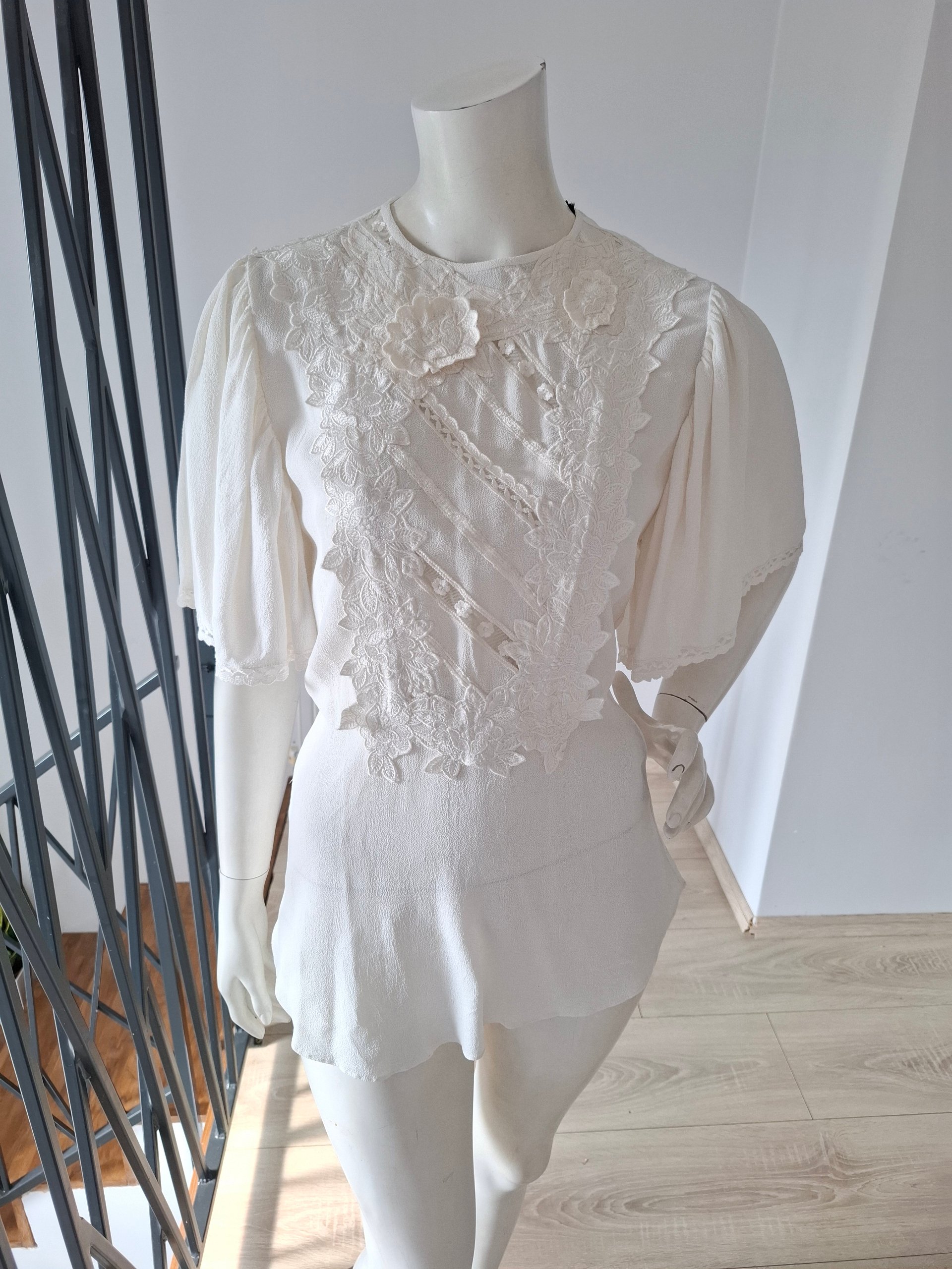 New Isabel Marant Lapao Embroidered Top Off-White Size XS image 6