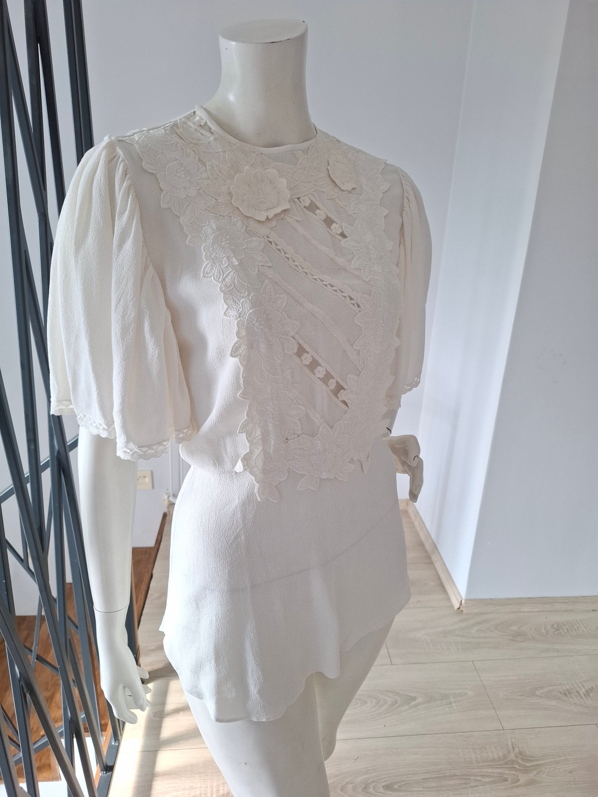 New Isabel Marant Lapao Embroidered Top Off-White Size XS image 8