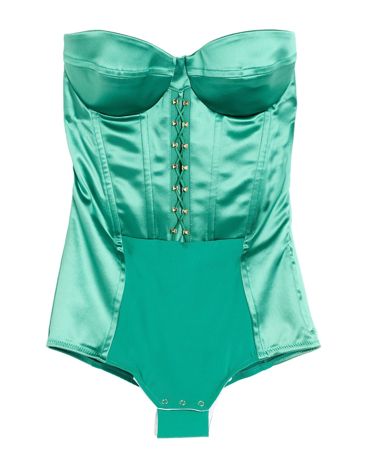 New Elisabetta Franchi Corset Bodysuit Emerald Green Size IT 38 / XS image 2