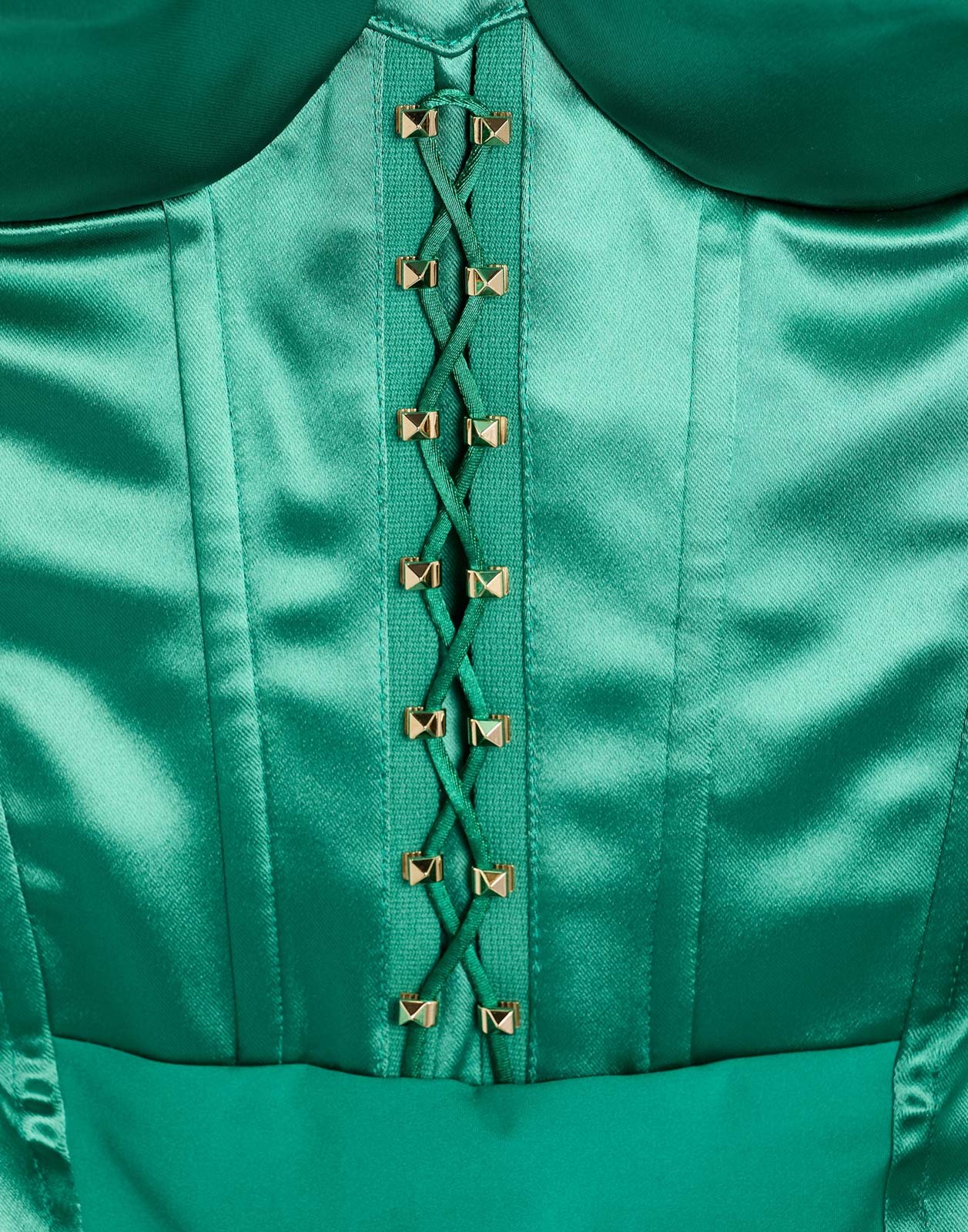 New Elisabetta Franchi Corset Bodysuit Emerald Green Size IT 38 / XS image 9
