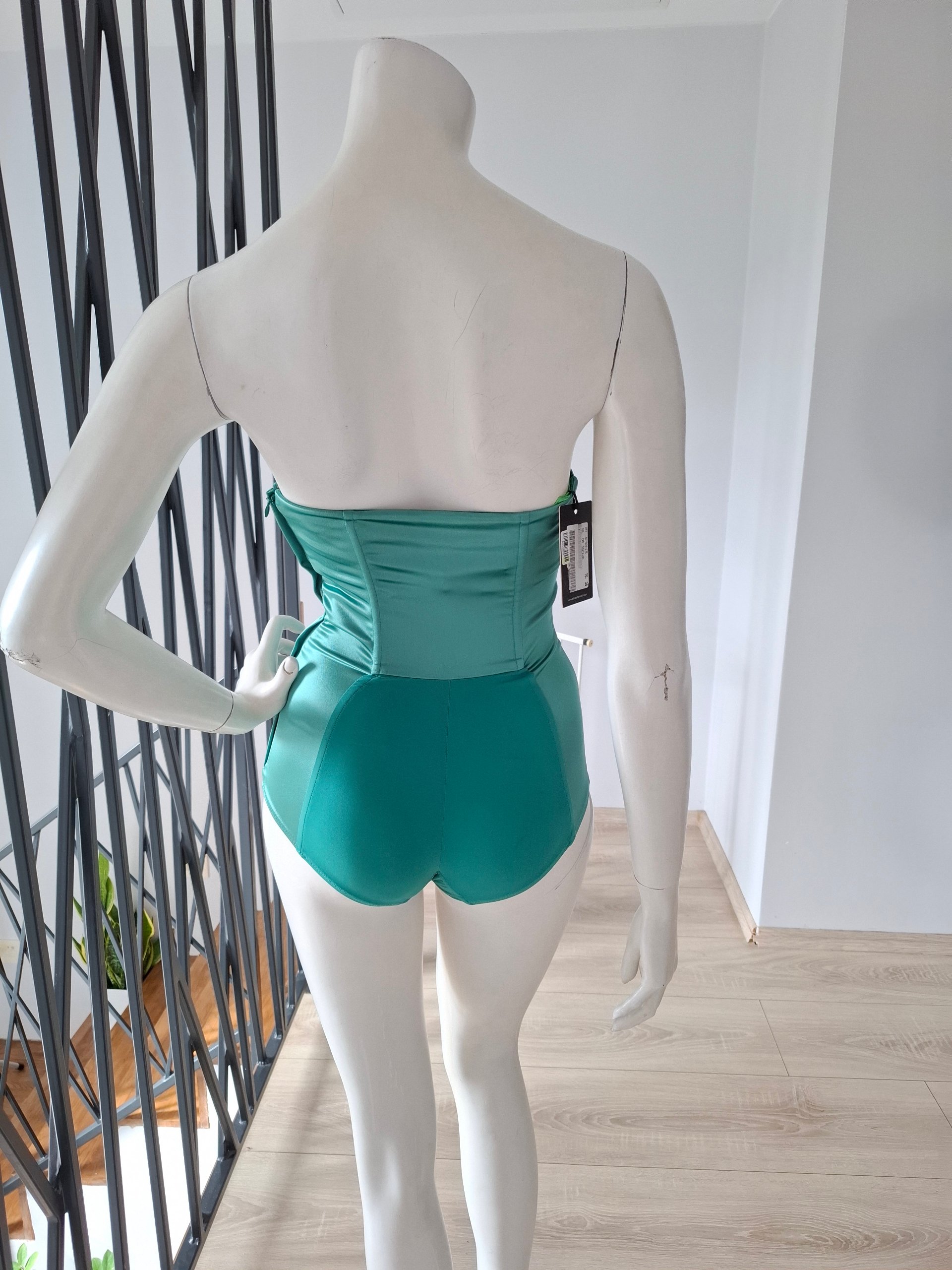 New Elisabetta Franchi Corset Bodysuit Emerald Green Size IT 38 / XS image 7