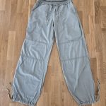 Deha Womens Grey Relaxed Cargo Pants XL Cotton Drawstring