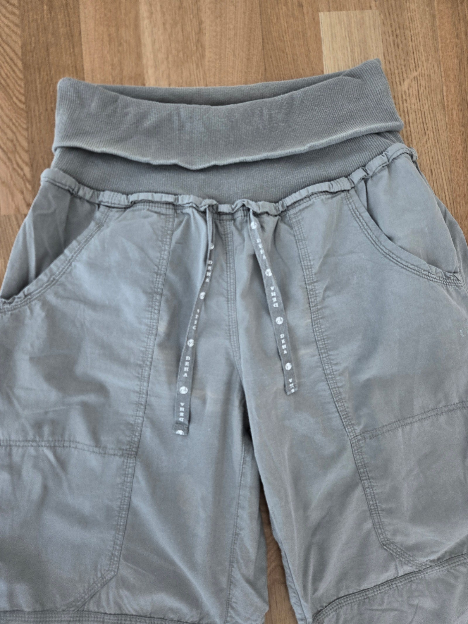 Deha Womens Grey Relaxed Cargo Pants XL Cotton Drawstring image 2