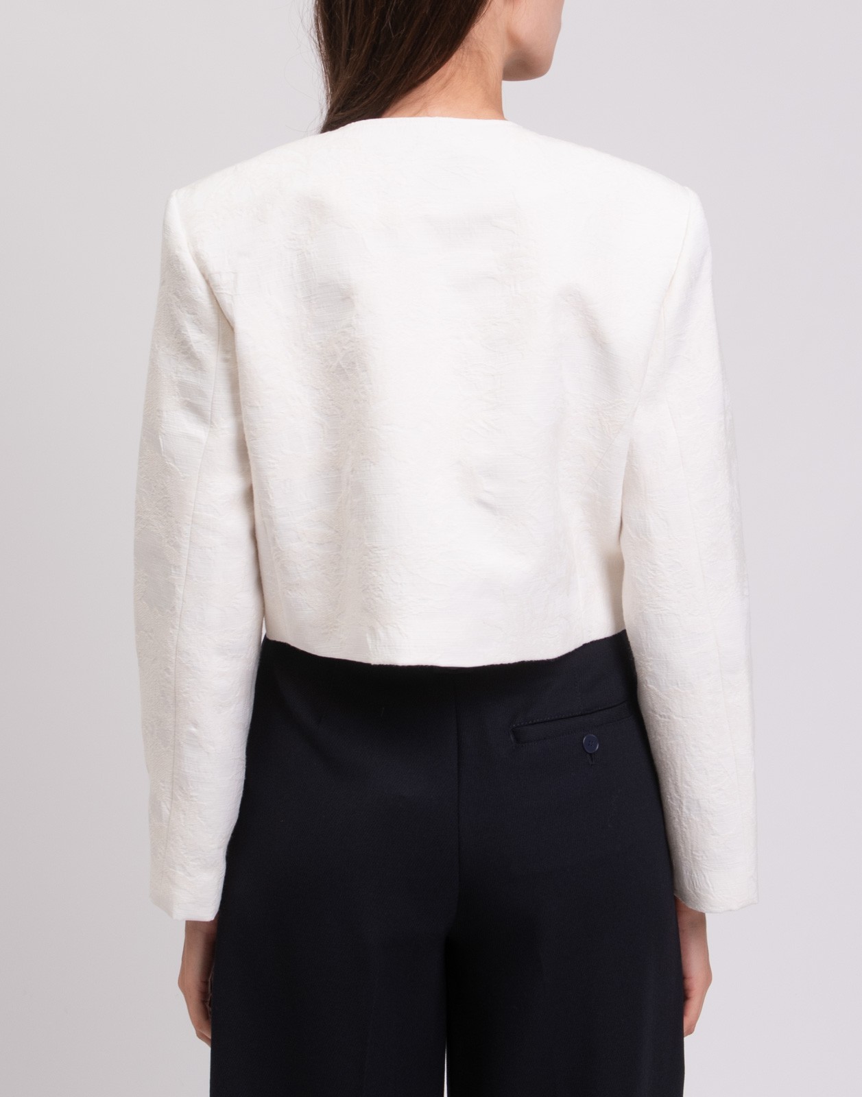 New Derek Lam 10 Crosby Jacquard Jacket Off-White Size US 14 / XL image 8