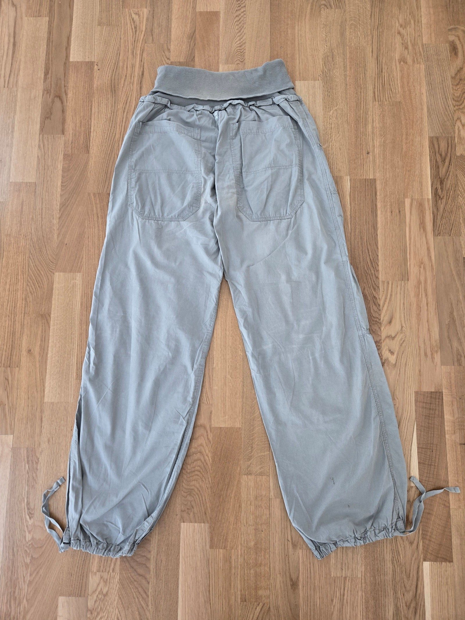 Deha Womens Grey Relaxed Cargo Pants XL Cotton Drawstring image 6
