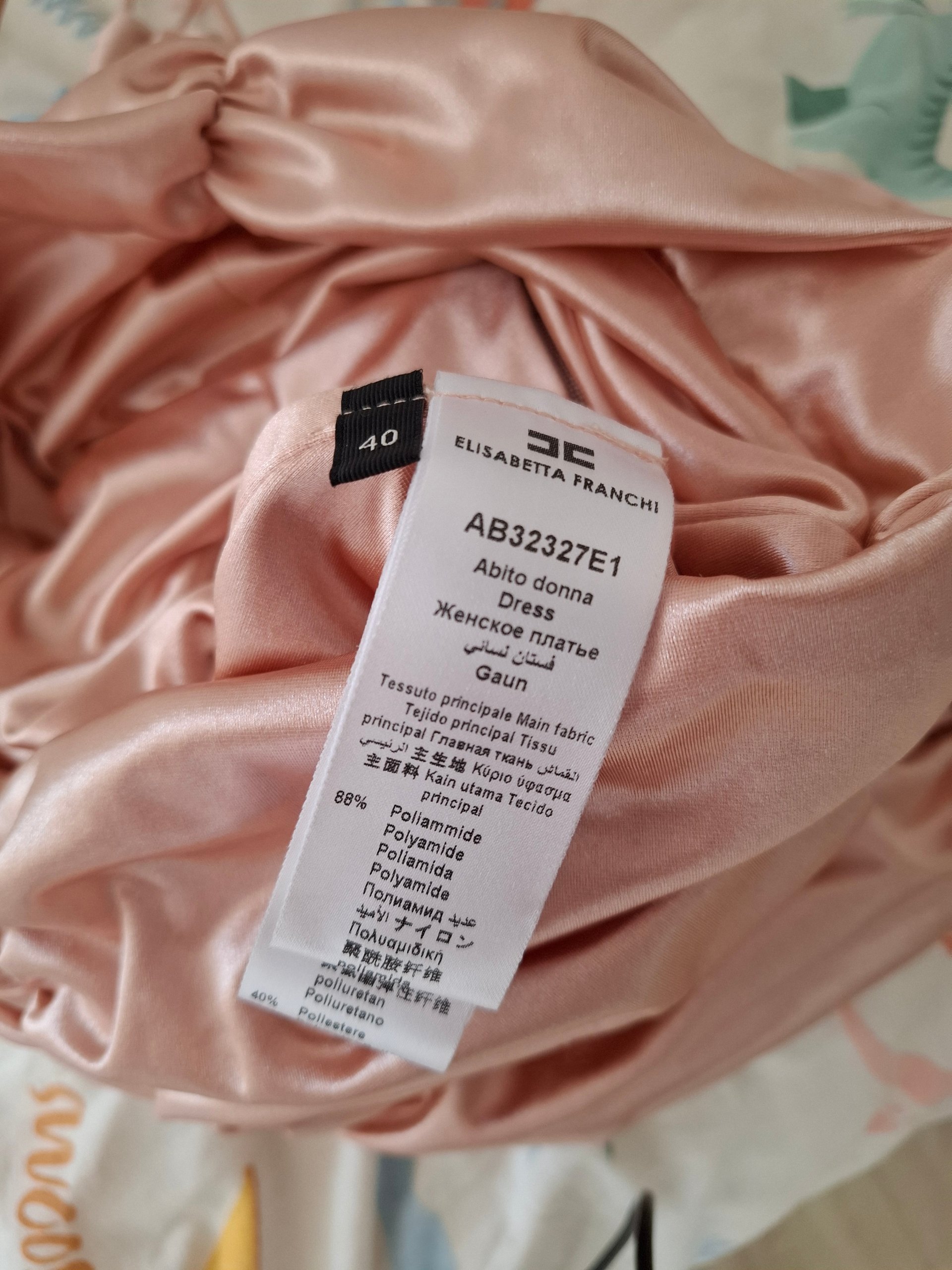 New Elisabetta Franchi Ruched Satin Mini Dress Pink Size IT 40 / S image 10