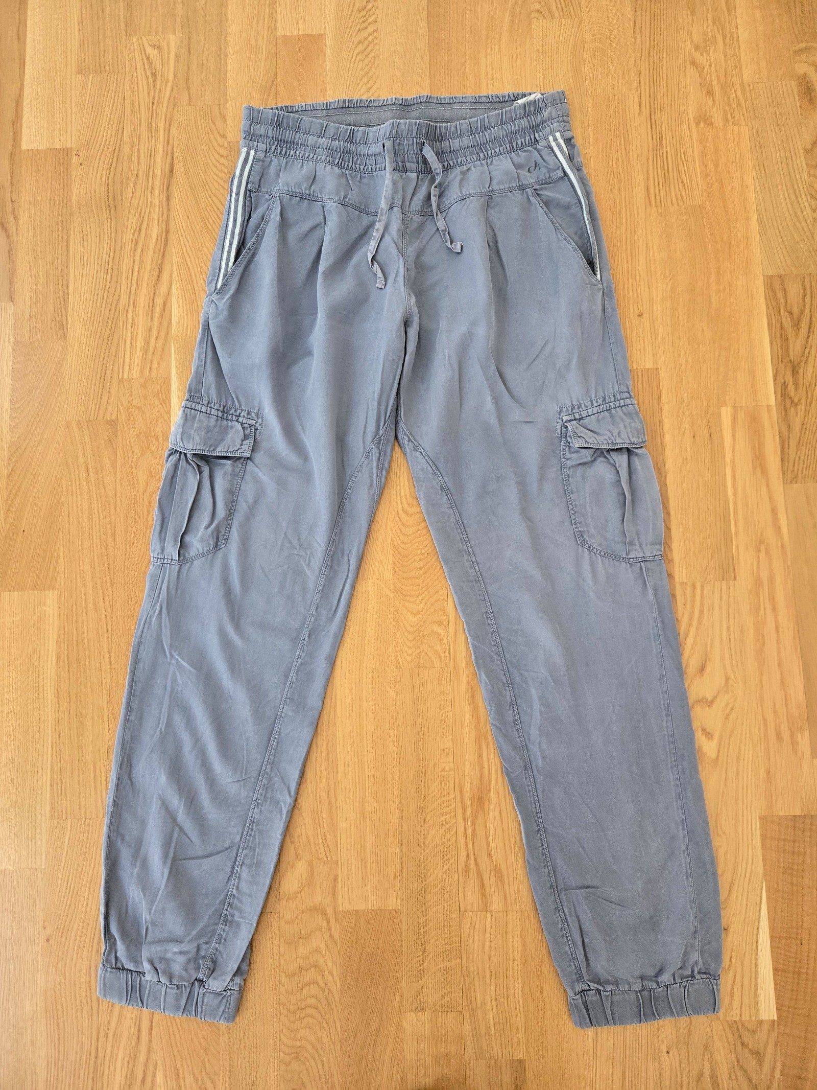 Deha Womens Grey Cargo Pants L Cotton Drawstring