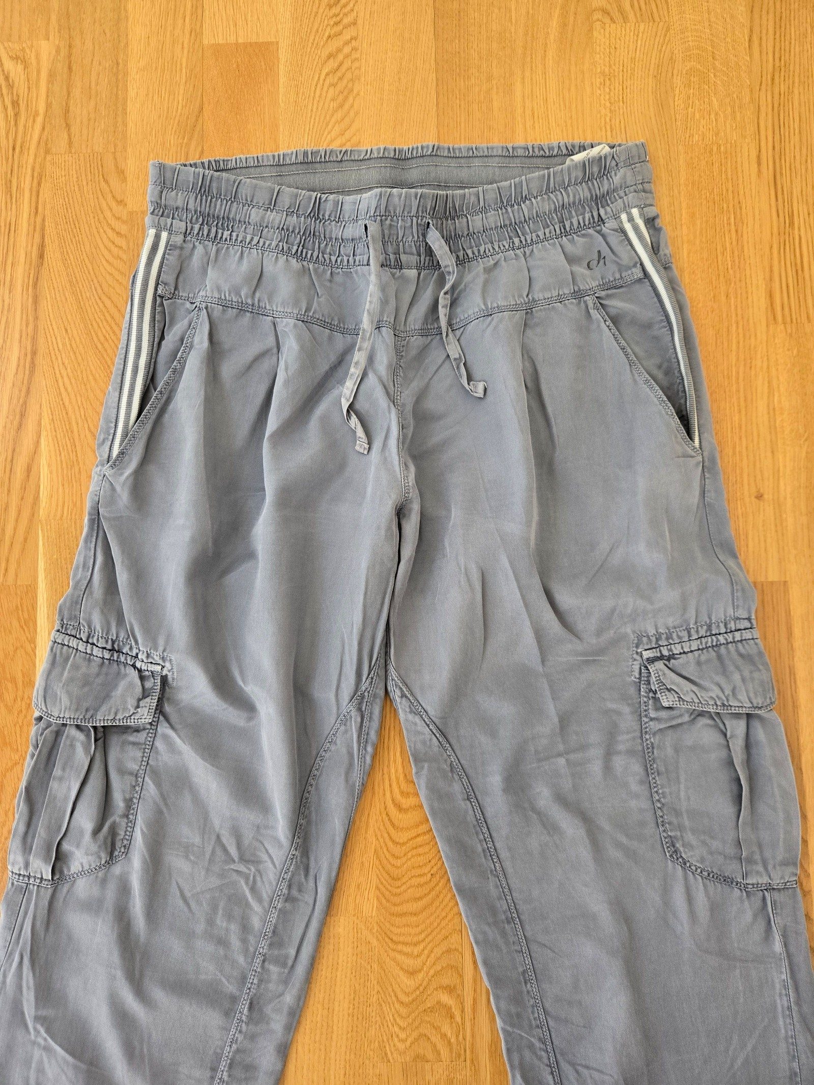 Deha Womens Grey Cargo Pants L Cotton Drawstring image 2