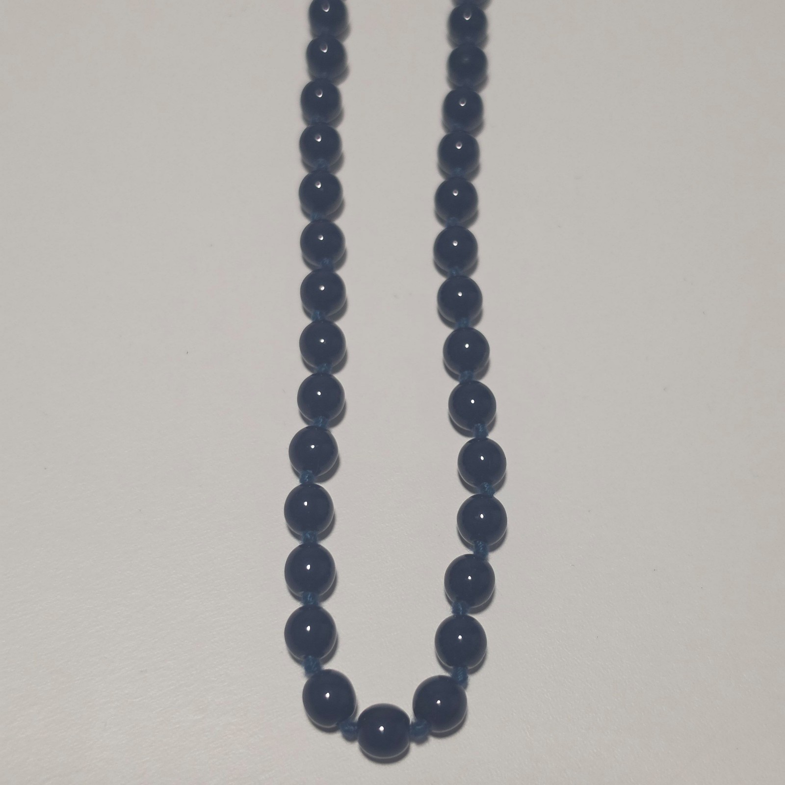 Vintage Cobalt Blue Beaded Necklace.b7 image 2