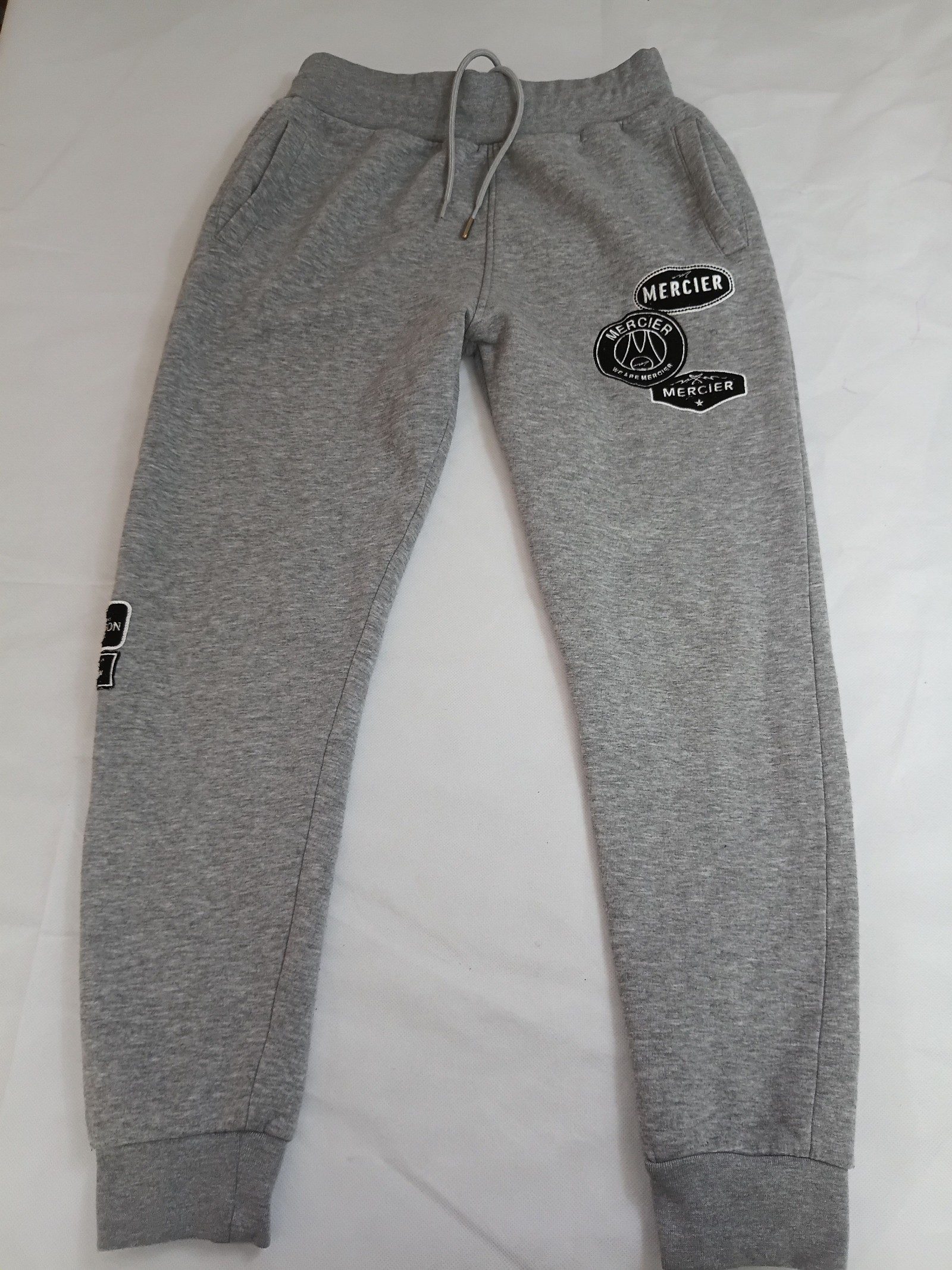 Mercier Grey Men's Cotton Joggers Medium Drawstring Waist
