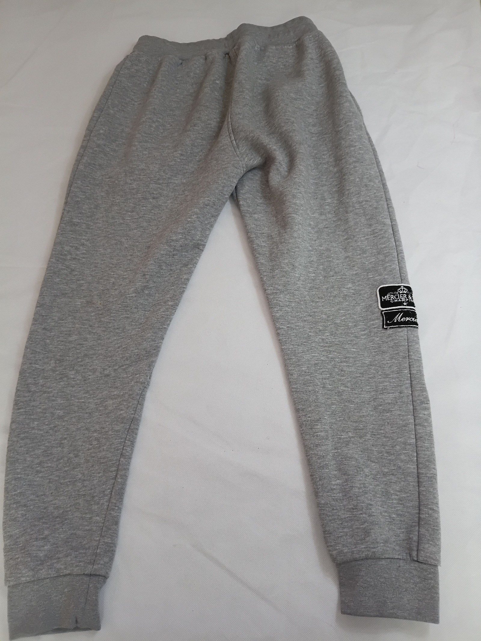 Mercier Grey Men's Cotton Joggers Medium Drawstring Waist image 4