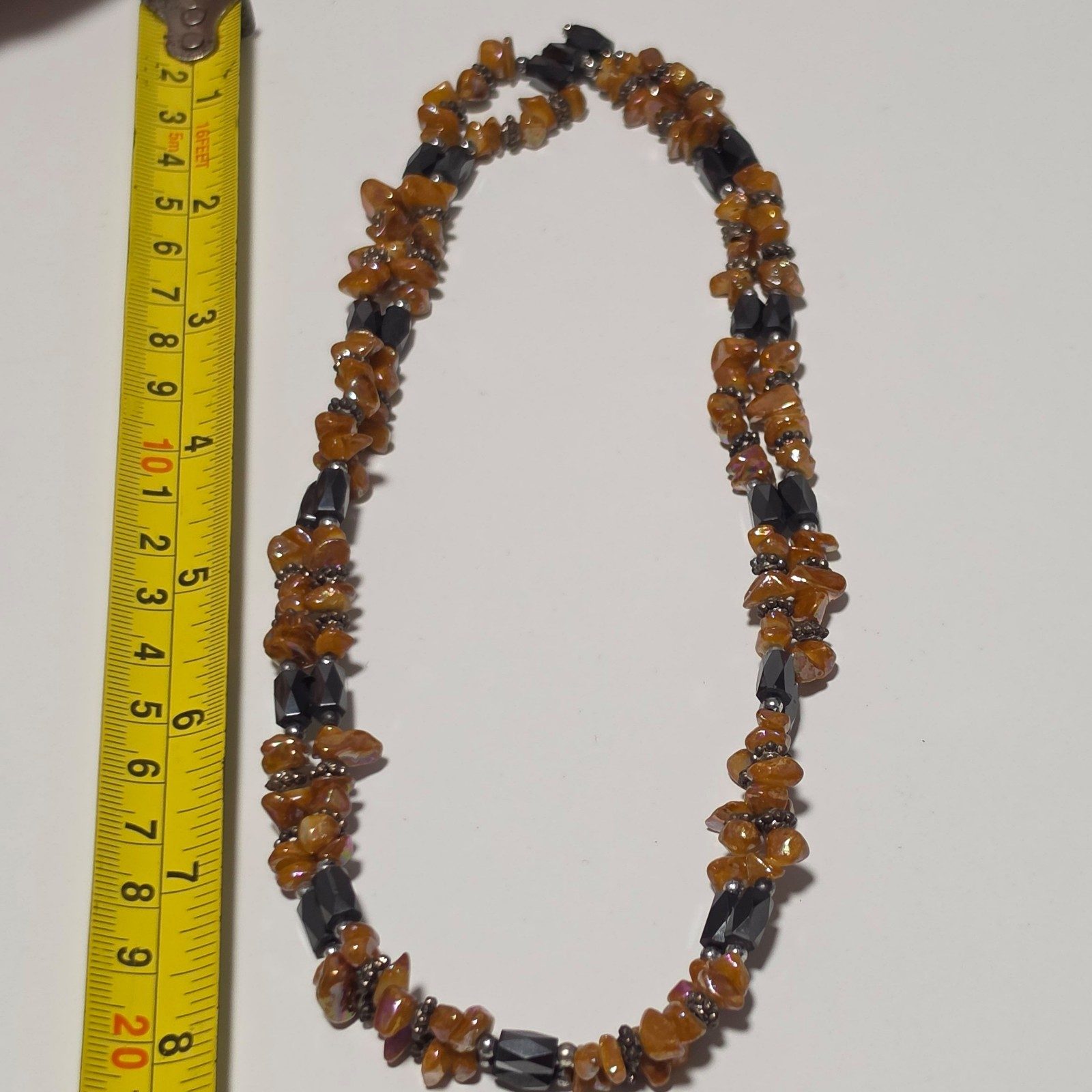 Handmade magnetic Brown & Black Beaded Necklace.b7 image 4