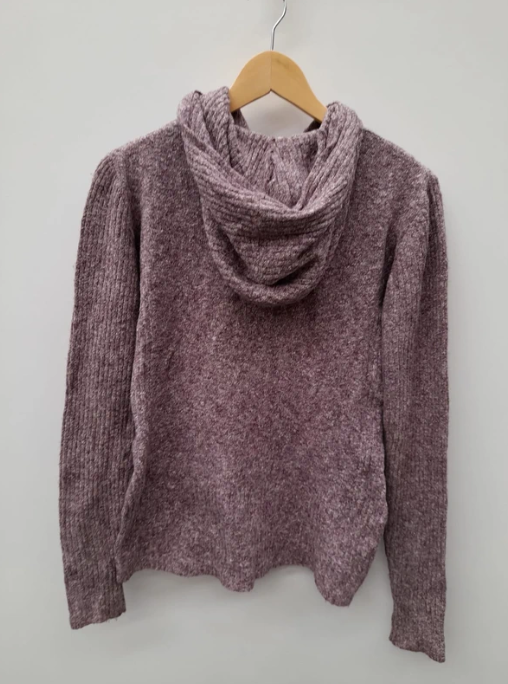 Unbranded Purple Hoodie Zip Sweater Cotton Blend M image 4